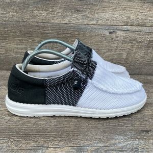 Hey Dude Mens Wally Sox Funk Black Ice Casual Walking Athletic Shoes US 10 EU 43